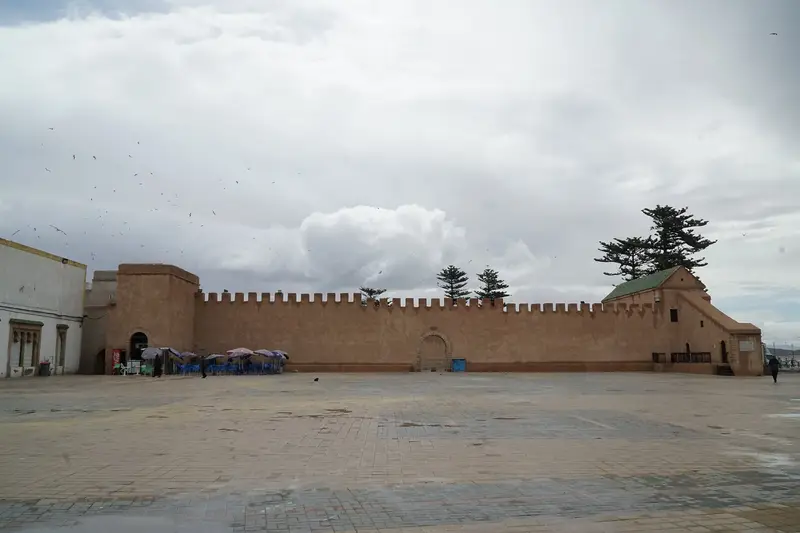 The historic sea walls of Essaouira by the port